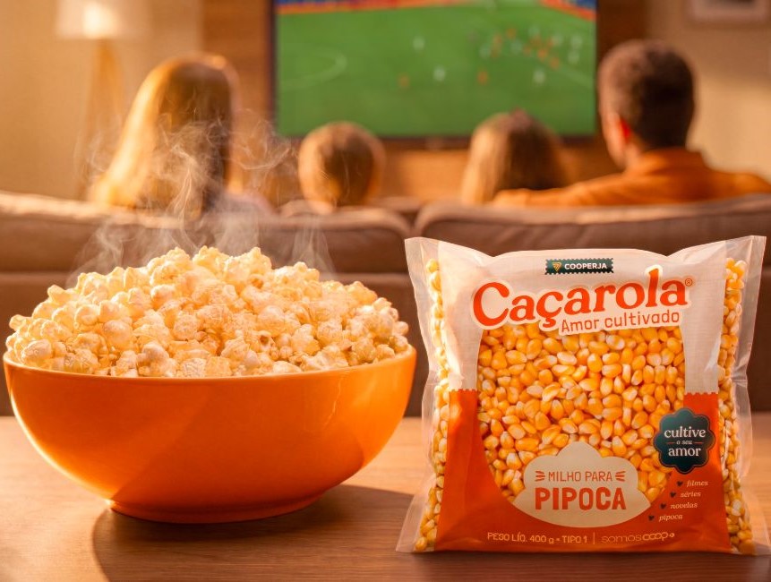 Alimentos Caçarola lança milho para pipoca e amplia presença nos momentos de conexão das famílias